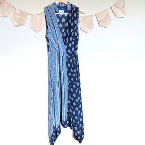 Anthropologie Maeve Eclipse Dress Blue Paisley